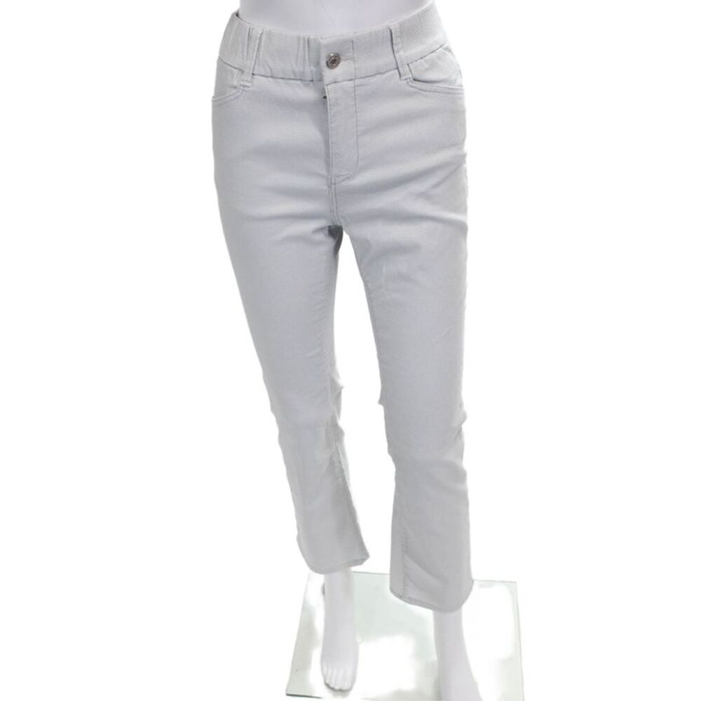 Flog Womens Cropped Striped Gray Cotton Pants Size 27